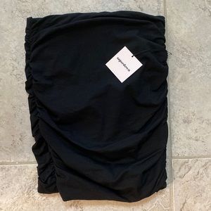 New With Tags Revolve Superdown Black Ruched Mini Skirt Size Small